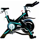 Bicicleta Spinning Monza Con Monitor Capacidad 150 Kg Color Negro/Azul