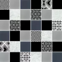 Mosaico Cerámico Crayón 30x30 Centímetros Negro