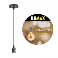 Lámpara Colgante Vintage 1 Luz E27 Negro