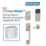 Kit Sense Century Satín+Adaptador Wifi+Manijón Schlage