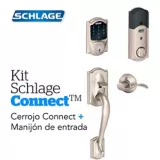 Kit Connect Camelot Satín+Manijón  Izquierdo Schlage