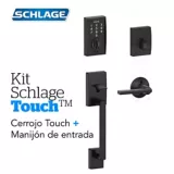 Kit Cerradura Digital Touch Century Negro+Manijón Izquierdo