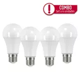 Set x4 Bombillos LED 1060Lm 10.5W E27 Luz Cálida