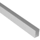 Perfil U Aluminio Brillante 10x10mm 1m