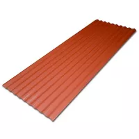 Teja plástica ondulada tipo zinc, 2.44m x 76cm, color rojo, no traspasa luz