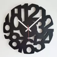 De Casa Reloj Pared Numeros 34 cm Calado Negro