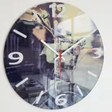 Reloj Pared Vidrio 40 cm Bici