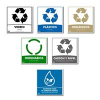 Kitx6 Ecológico de Señalización de Separación de Residuos 5 Referencias