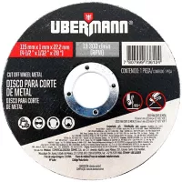 Disco Abrasivo Corte Metal 4-1/2-pulg X 1mm Ubermann