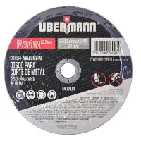 Disco Abrasivo Corte Metal 7-pulg X 3mm Ubermann