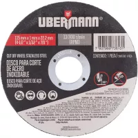 Disco Abrasivo Corte Acero Inoxidable 9-pulg X 1.6mm Ubermann