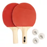 Set De 2 Raquetas De Tenis De Mesa/Ping Pong Y 3 Pelotas De 1 Estrella