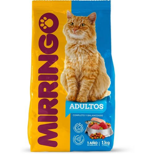 Alimento Seco Para Gatos Adultos Mirringo 1 kg - Mirringo