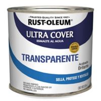 Rust-Oleum Esmalte a Base de Agua 1/4 Galón Transparente Brillante