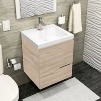 Mueble de baño 48x43 cm con lavamanos Oslo Blanco