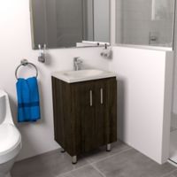 Mueble de baño a Piso Basic Tabaco Chic 48x38cm con lavamanos Eco Beige