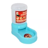 Comedero Plástico Dosificador de Alimentos y Botellón de Agua para Mascotas 27,5 x 16 x 26 cm Azul