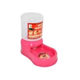 Comedero Plástico Dosificador de Alimentos y Botellón de Agua para Mascotas 27,5 x 16 x 26 cm Rojo