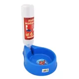 Comedero Plástico Dosificador de Alimentos y Botella de Agua para Mascotas 26 x 19,5 x 27 cm Azul