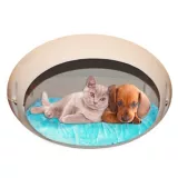 Cama Huevo Plástica con Colchón para Mascotas 40 x 64 x 40 cm Beige