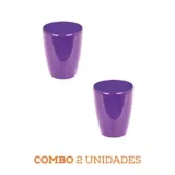 Combo 2 Unidades Matera Orquídea Púrpura Transparente 12 x 15 cm