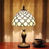 Lámpara Ara Mesa Tiffany 1 Luz E27 Crema Antique