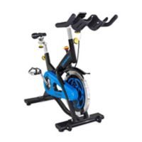 Bicicleta Spinning De Banda Con Monitor Capacidad 160 Kg Color Negro/Azul