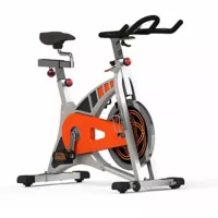 Athletic Bicicleta Spinning 2600Bs Con Monitor Capacidad 130 Kg Color Negro/Naranja