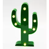 Lámpara De Mesa Decorativa Cactus Verde