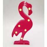 Lámpara De Mesa Decorativa Flamingo Rosa
