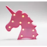 Lámpara De Mesa Decorativa Unicornio Rosa