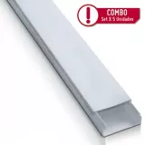 Canaleta Plastica 40X16cm + Adhesivo 2mt | Paquete X 5