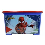 Caja Tapa Broche Con Ruedas Spiderman 35x30x55 cm 46 Lt