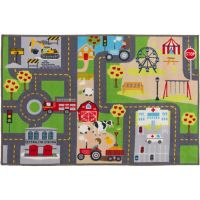 Just Home Collection Tapete Infantil Pista Carrera 80x120 cm