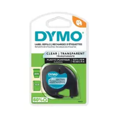 DYMO - Cinta Rotuladora LT Blanca 12mmx4mt Dymo Plástico