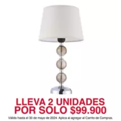 JUST HOME COLLECTION - Lámpara De Mesa Lía 1 Luz E27 Cromo