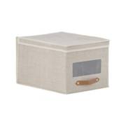 Caja organizadora con broches y ruedas bajo cama 28L transparente