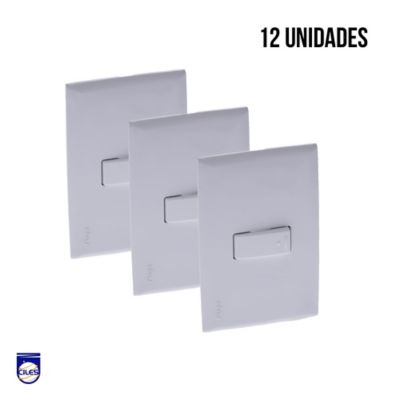 Canaleta organizador de cables adhesiva, 9 piezas 39cm, 12 conectores, Blanco