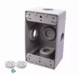 Caja Aluminio 5800 - Rectangular 4 Salidas de 1/2 Pulg X 20 Unds