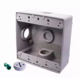 Caja Aluminio 2400 - Cuadrada 3 Salidas de 3/4 Pulg X 12 Unds