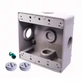Caja Aluminio 2400 - Cuadrada 4 Salidas de 3/4 Pulg X 12 Unds
