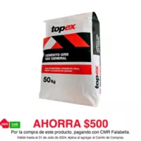Cemento Topex Uso General 50kg