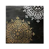 Cuadro Decorativo En Madera 40x40x1,5 cm Negro - Dorado