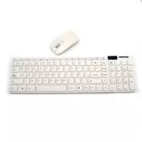 Combo Mouse + Teclado Inalámbrico Blanco 2,4G