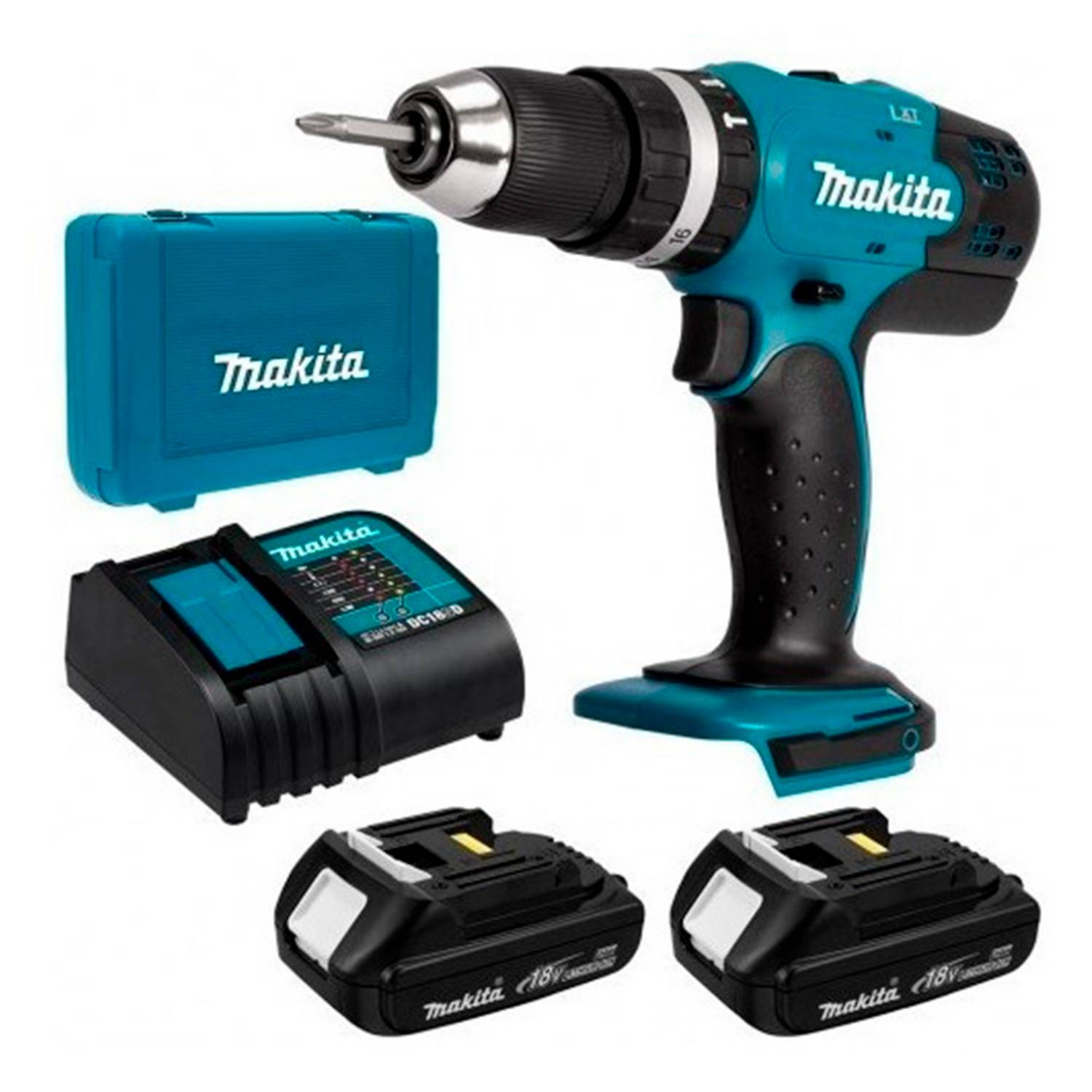 Taladro Percutor 1/2 18V LXT 2 Bat 1.5 Ah Makita+Guantes - Promart