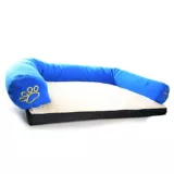 Cama Sofá Para Mascotas Gigante de Espuma/Tela 100x70 cm Interpet Azul