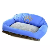 Cama Sofá Para Mascotas Pequeña de Tela 63x46 cm Interpet Azul