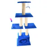 Gimnasio Torre Para Gatos 4 Pisos 40x40x150 cm Interpet Azul