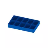Bandeja Plástica de 10 Compartimentos Azul
