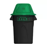 Contenedor Elite ECO 121 Litros Verde- Negro - No Reciclable